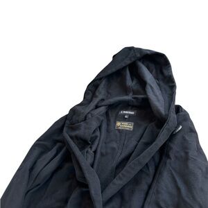 wool and cashmere hooded black coat J peterman size Large